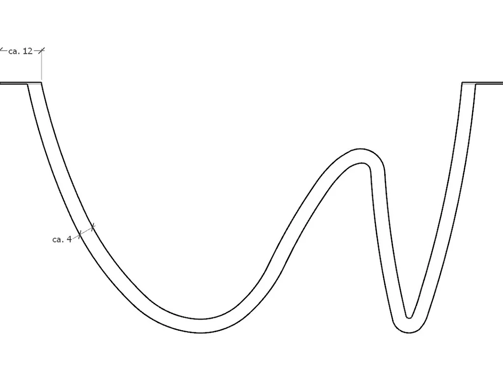 Skizze Stahl Tischgestell GW9525