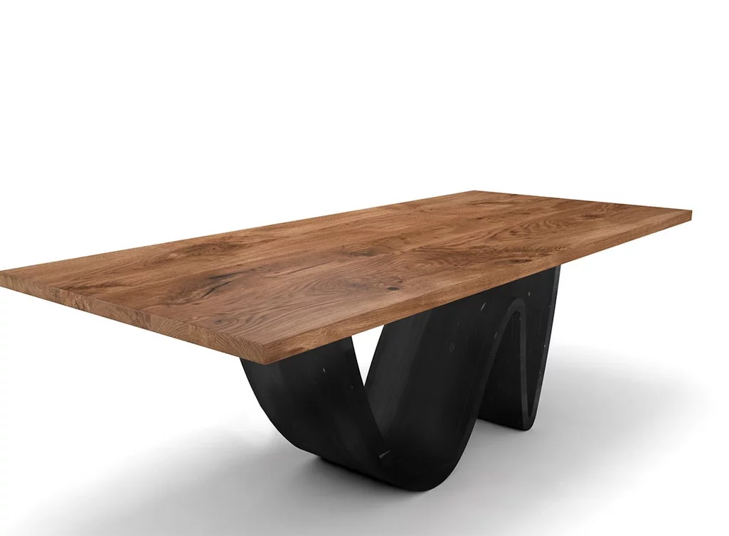 Designertisch Eiche Wave nach Maß