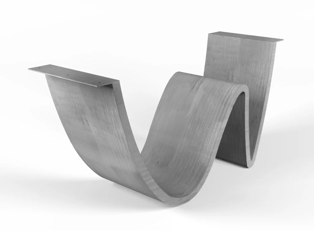 Tischuntergestell geschwungen wellenförmig Stahl auf Maß