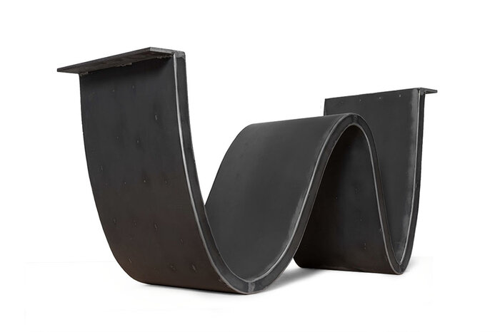 Stahl Tischgestell Wellenform nach Maß im modernen Design gefertigt