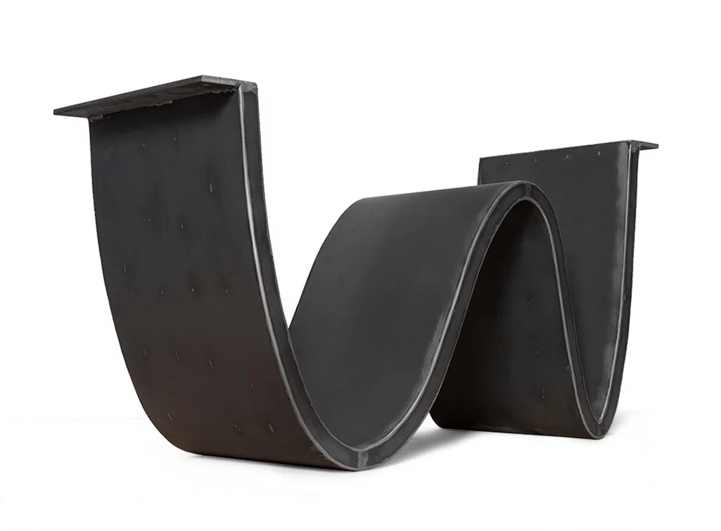 Stahl Tischgestell Wellenform nach Maß im modernen Design gefertigt