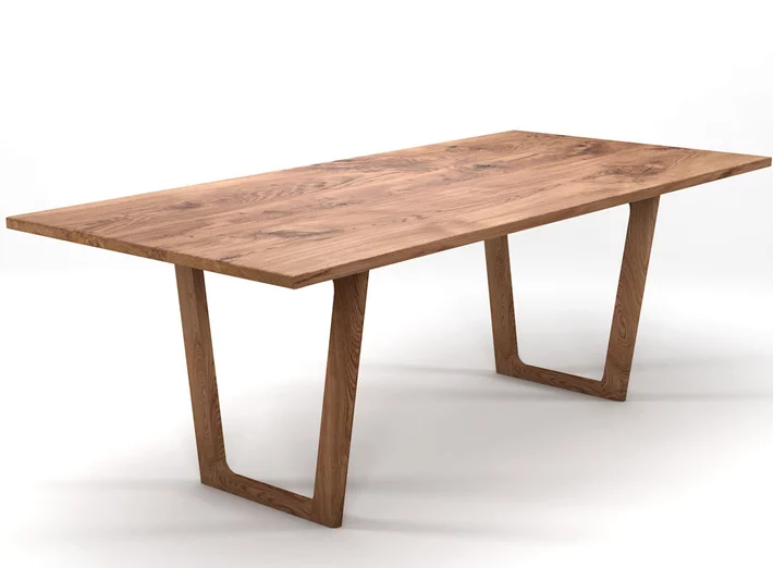Moderner Eichentisch auf Maß Tischkufen aus Holz