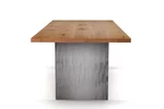 Stahlwangen Tisch aus Buche massiv