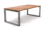 Massiver Eiche Tisch mit Stahlkufen
