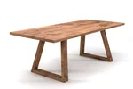 Massivholztisch Eiche nach Maß mit Tischuntergestell in Holz
