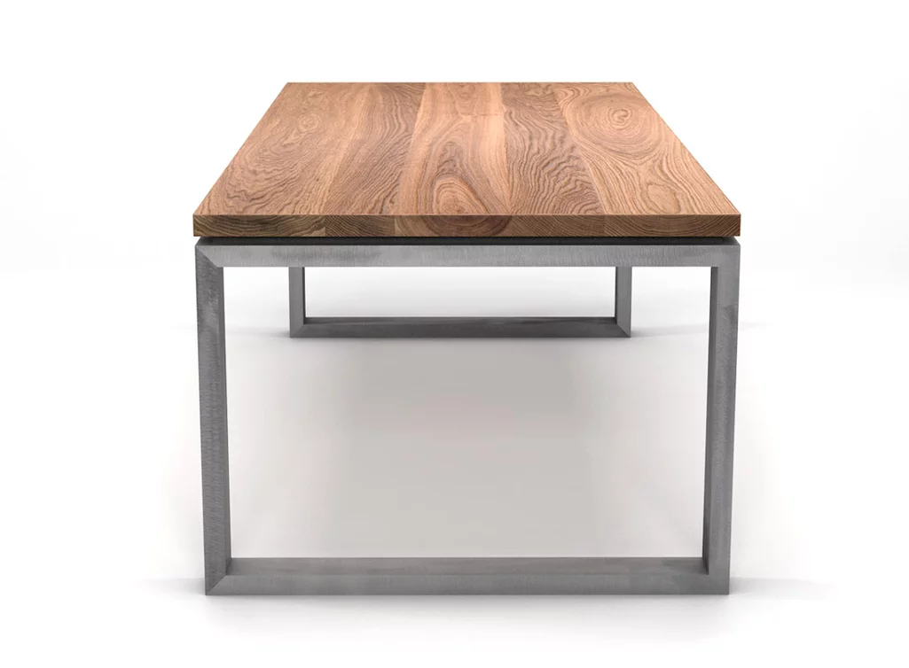 Stahlkufen Esstisch in Eiche modern auf Maß