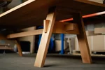 Selbsttragendes Tisch Untergestell aus Buchenholz