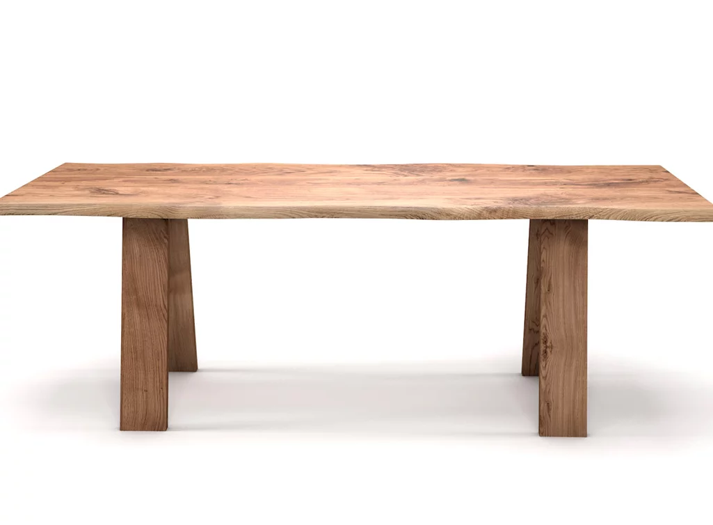 Baumtisch aus massiver Eiche