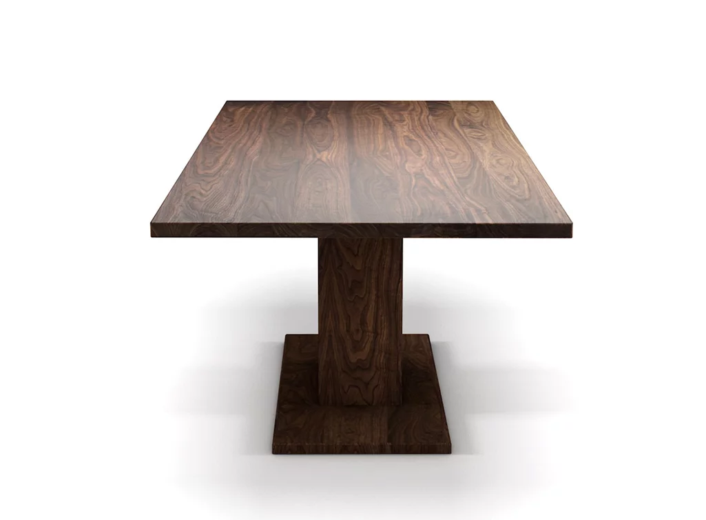 Nussbaum Säulentisch massiv Nussbaum Säulentisch massiv