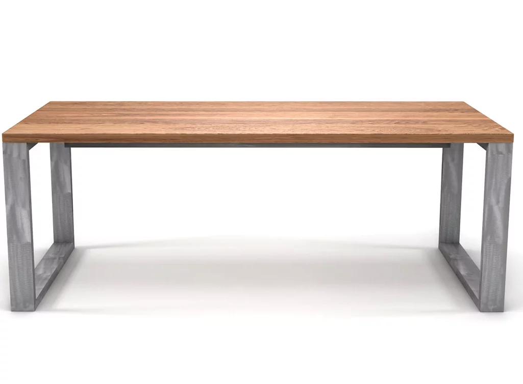 Eiche Tisch mit Stahluntergestell auf Maß Eiche Tisch mit Stahluntergestell auf Maß