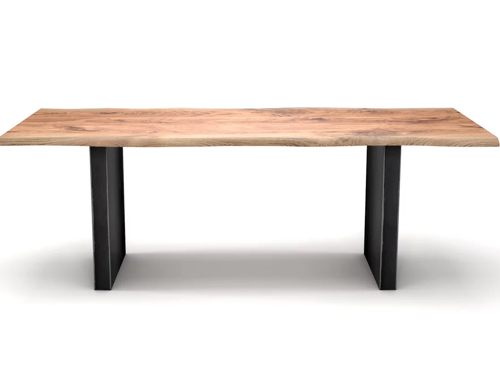 Baumkanten Esstisch Eiche massiv