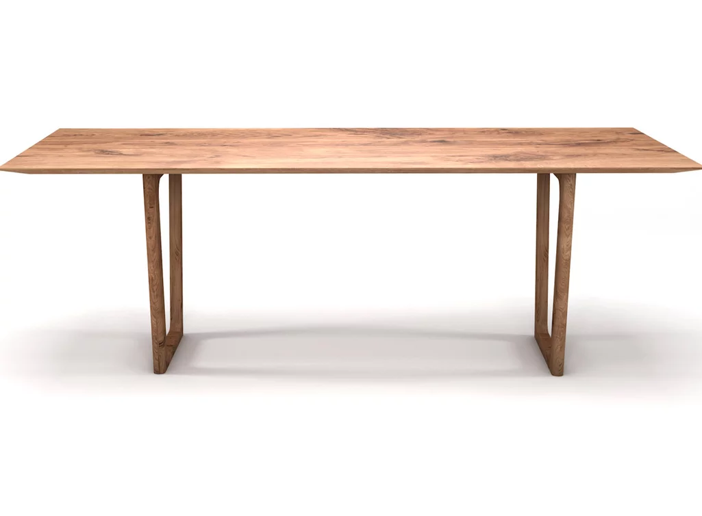 Tisch mit Facettenkante auf Maß