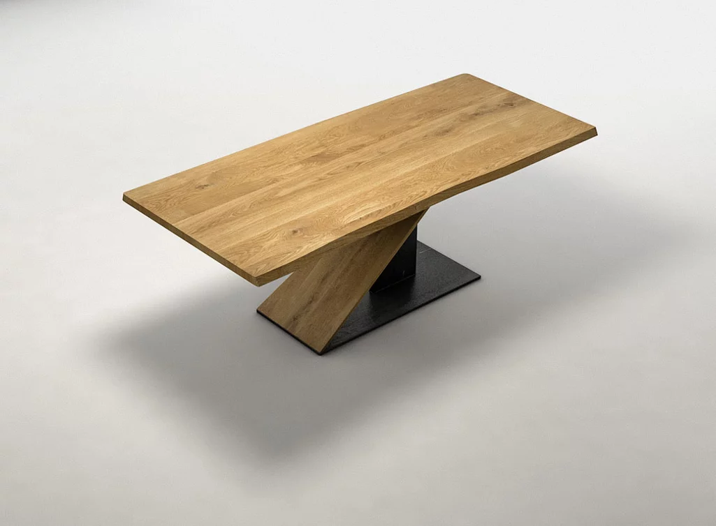 Tisch Design nach Maß Eiche Baumkante