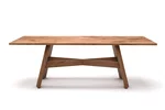 Vollmassiver Eichenesstisch nach Maß mit Massivholz Tischgestell