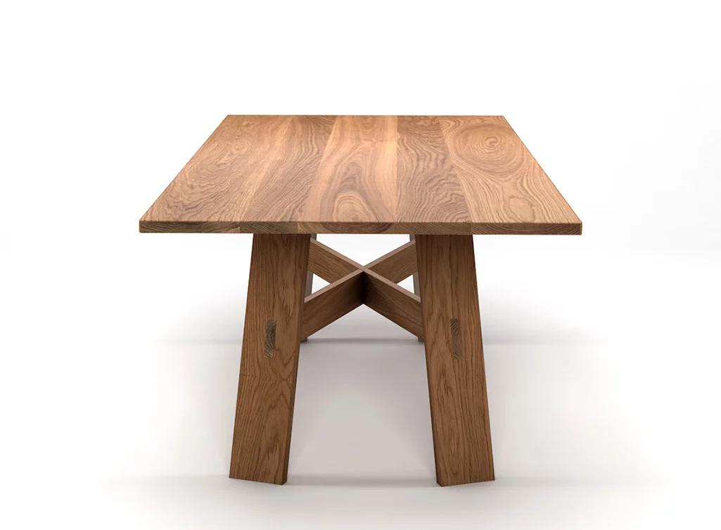 Tisch nach Maß mit Holzgestell Eiche massiv