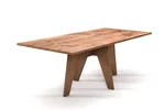 Holztisch mit Tischuntergestell aus charakterstarker Eiche
