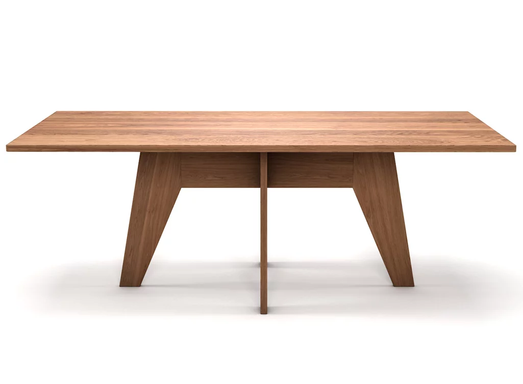 Esstisch aus Eiche mit Holz Untergestell und nach Maß in astfreier Qualität