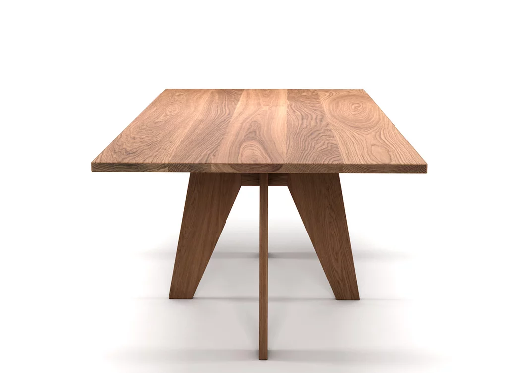 Moderner Eichentisch nach Maß astfrei 