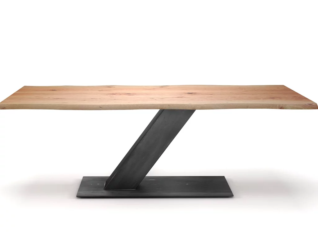 Baumtisch modern Buche 4cm mit Astanteil nach deinem Maß gefertigt