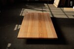 Vier Zentimeter starke Buchenholz Tischplatte mit geraden Kanten