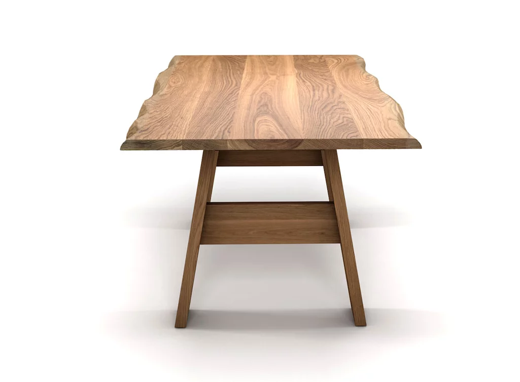 Tischoberfläche in vielen Eichefarben