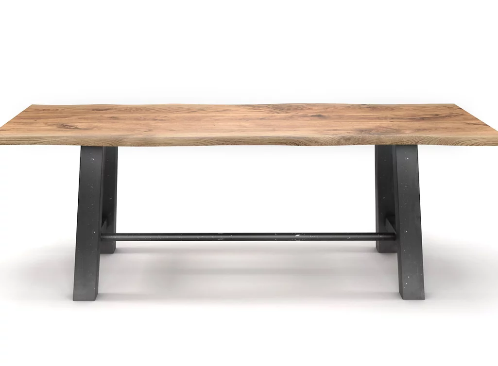 Dein Eichentisch nach Maß mit Stahlgestell