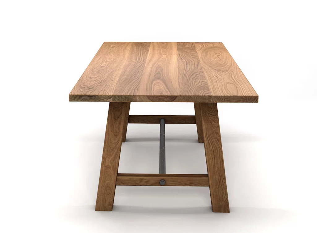 Klassischer Massivholztisch nach Maß Eiche astfrei