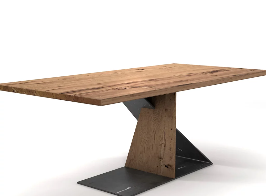 Massivholztisch mit starkem Charakter