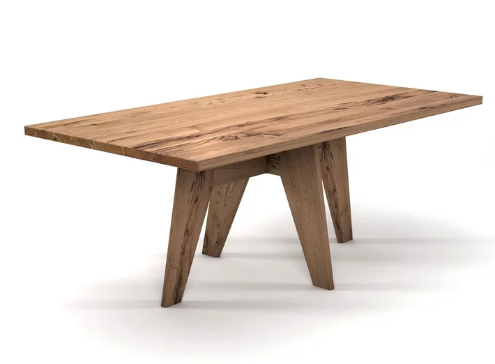 Massivholzesstisch mit Holz Tischuntergestell