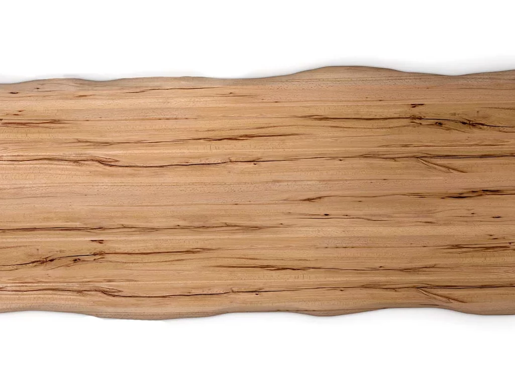Baumkantentischplatte aus Kernbuche massiv in 4cm Stärke nach deinem Maß gefertigt