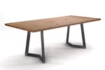 Massivholz Esstisch Buche nach deinem Maß gefertigt mit Kufen aus Stahl