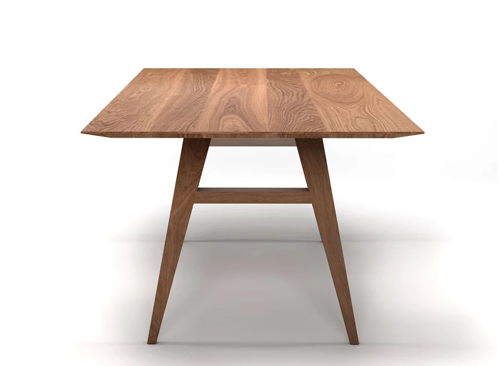 Esszimmertisch nach Maß Eiche Massivholz mit Schweizer Kante versehen