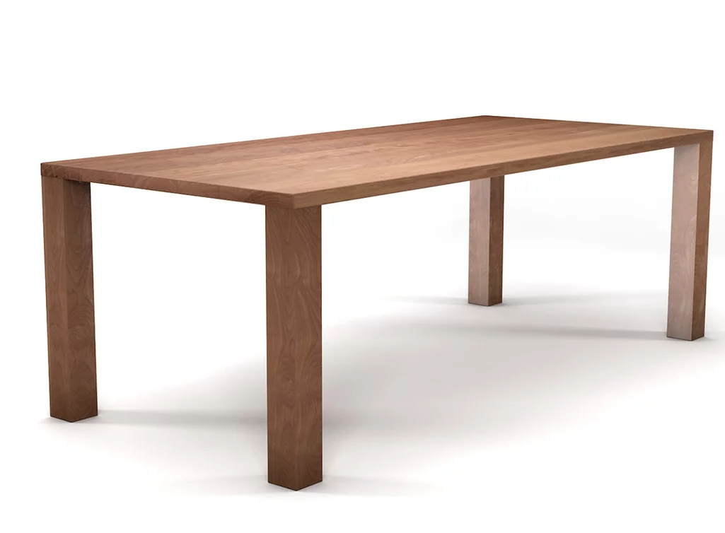 Masstisch Buche 4cm in astfreier Qualität mit Massivholzbeinen gefertigt.