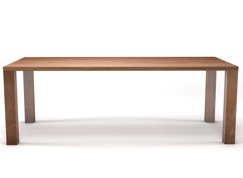 Minimalistischer Maßtisch aus astfreier Buche vollmassiv selber konfigurieren.