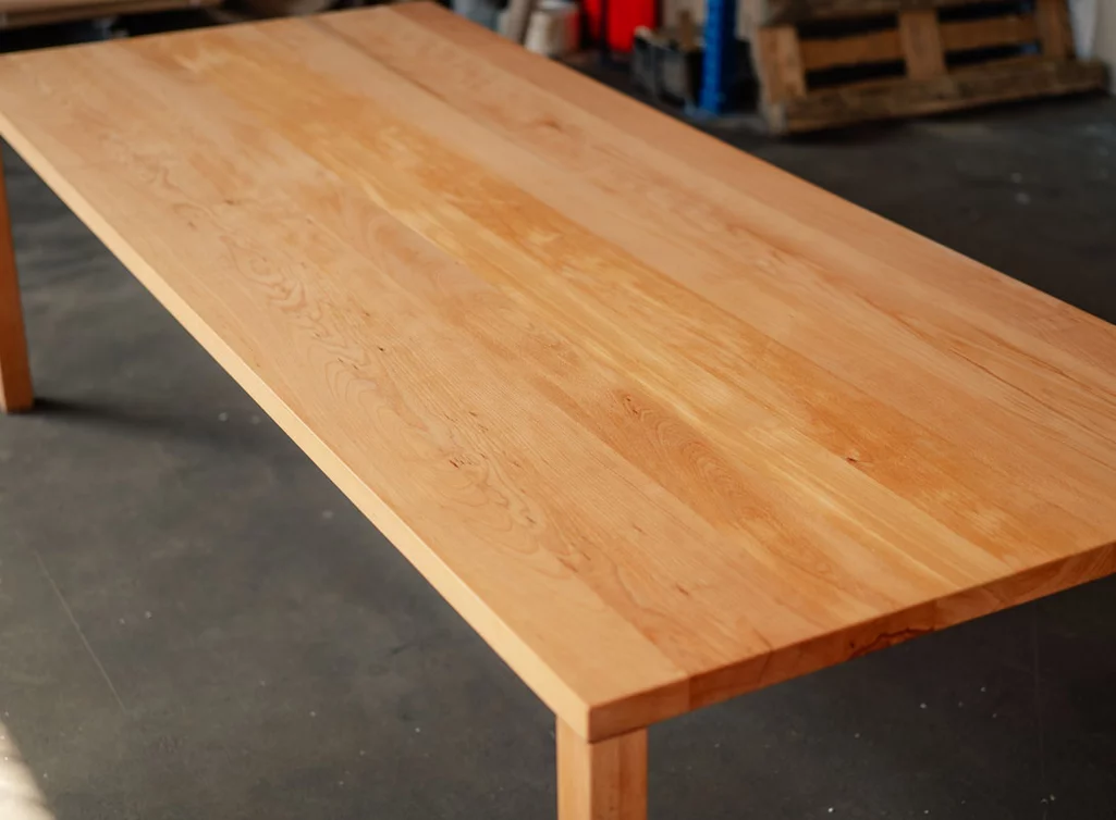 Detailansicht Buche Massivholzplatte astfrei 4cm stark