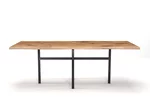 Eiche Esstisch mit Baumkante und filigranem Rahmengestell nach deinem Maß gefertigt.