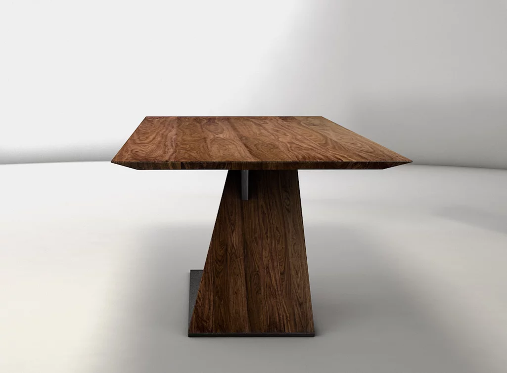 Esstisch aus Nussbaum und Stahl nach deinem Maß gefertigt Esstisch aus Nussbaum und Stahl nach deinem Maß gefertigt