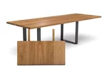 Eiche Esstisch mit Tischverlängerung 4cm astfrei