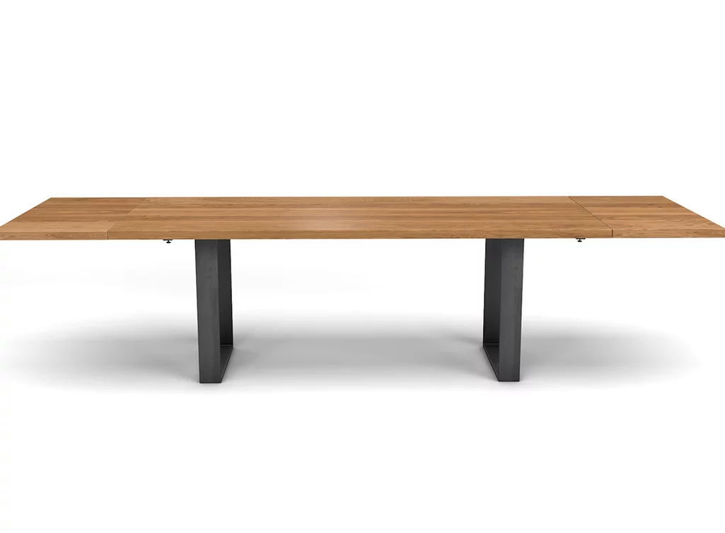 Eiche Esstisch verlängerbar mit stahlkufen