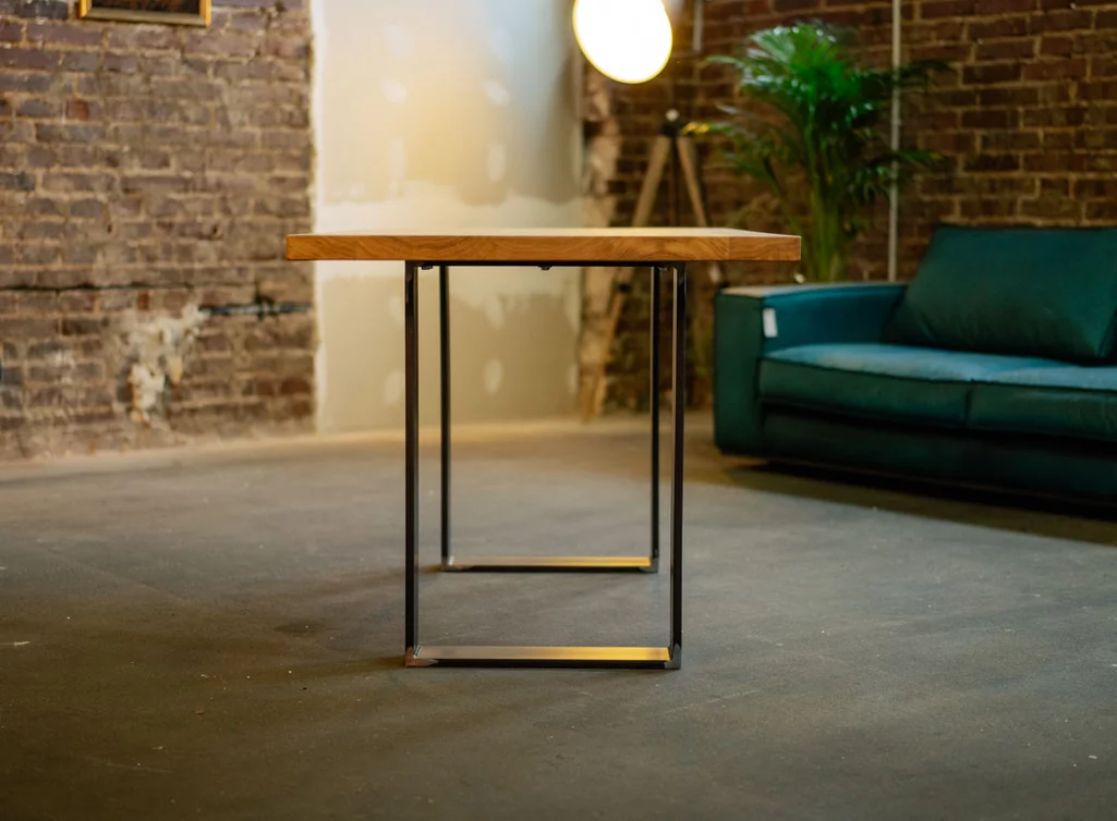 Massiver Eichenholz Kufentisch 4cm Stärke