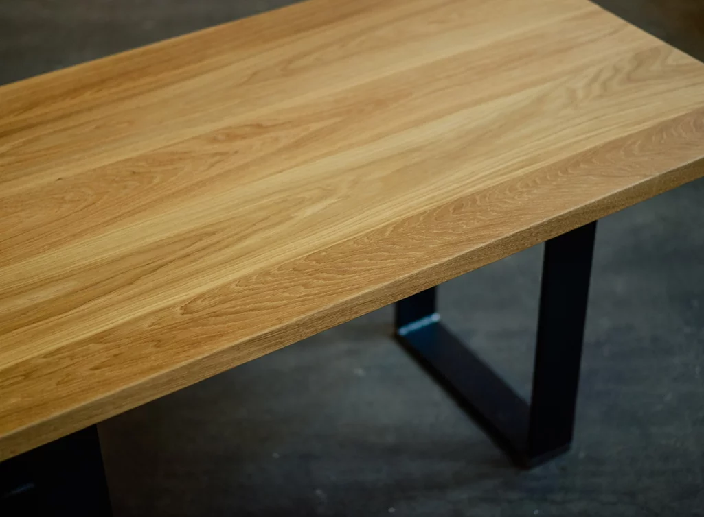 Astfreie Qualität massiver Eichenholz Kufentisch