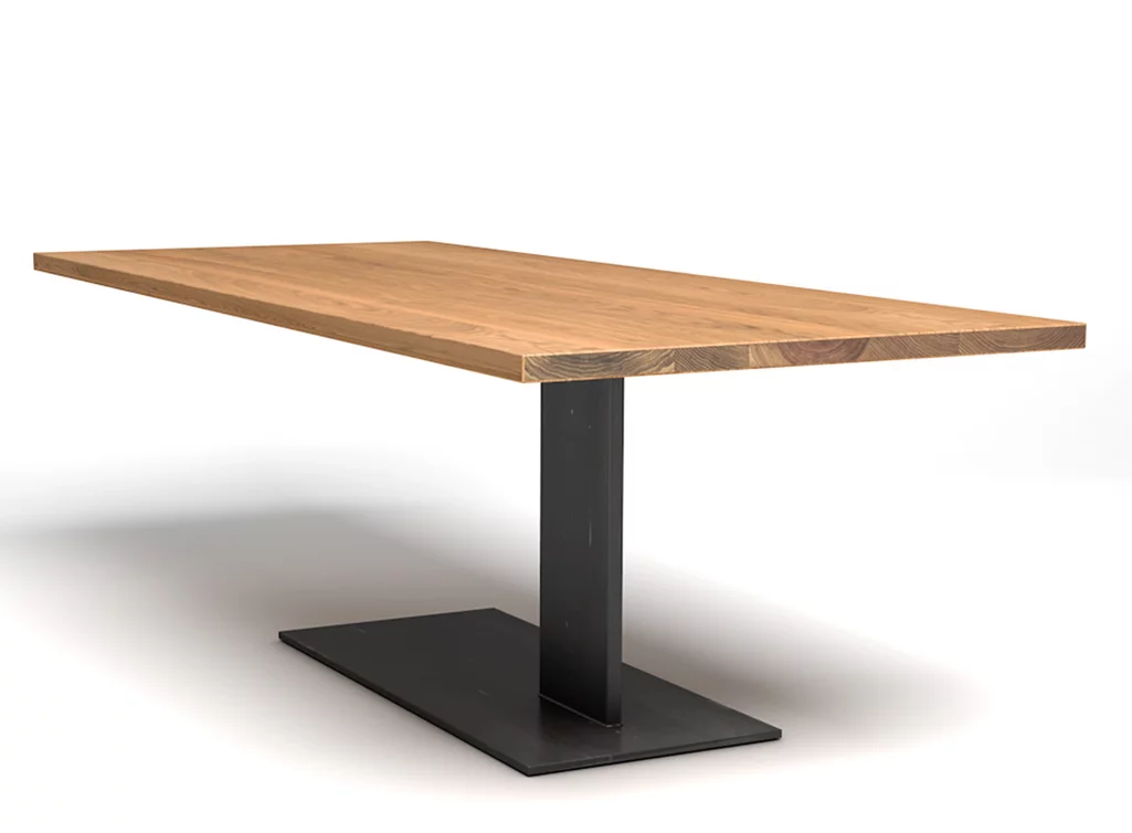 Moderner Eichentisch in weitgehend astfreier Qualität nach Maß