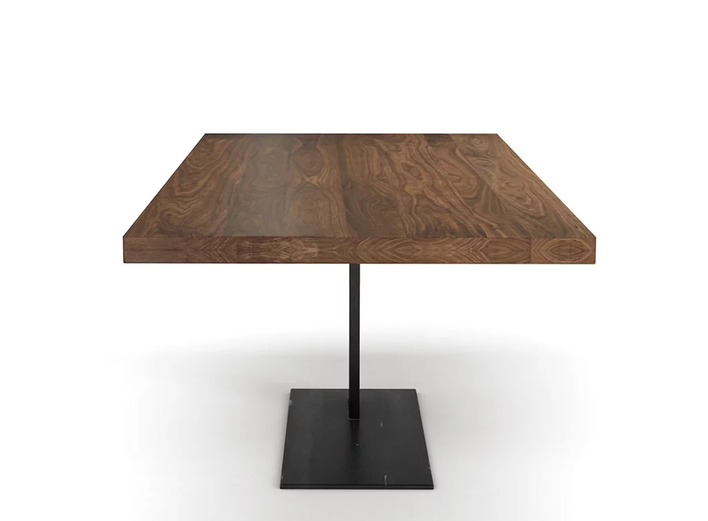 Nussbaumesstisch in Maßfertigung in astfreier Qualität