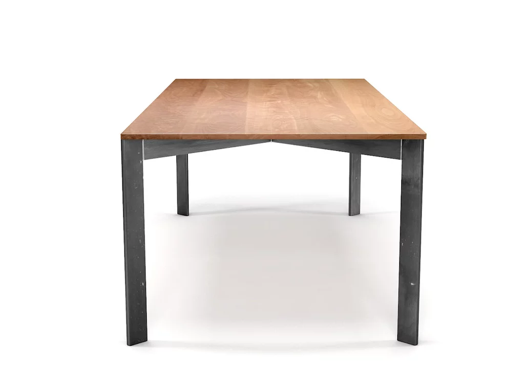 Buchenholz Tisch auf Maß mit einem Stahlgestell gefertigt Buchenholz Tisch auf Maß mit einem Stahlgestell gefertigt