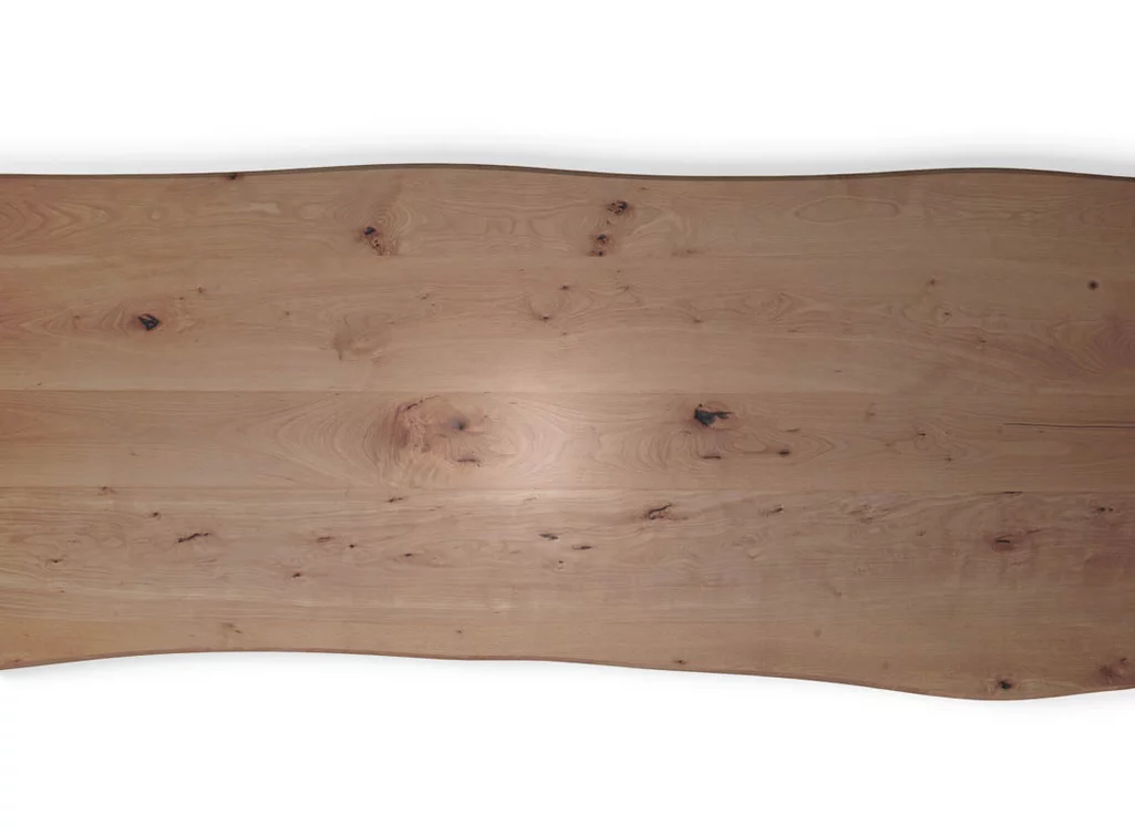 Maß Tischplatte aus massiver Buche mit Astanteil Maß Tischplatte aus massiver Buche mit Astanteil