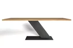 Eiche Esstisch mit Z-Form Gestell 4cm stark mit Astanteil.