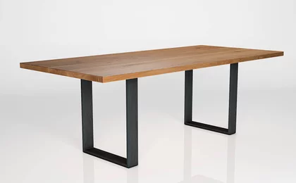 Eiche Holztisch mit Metallkufen nach deinem Maß gefertigt Eiche Holztisch mit Metallkufen nach deinem Maß gefertigt