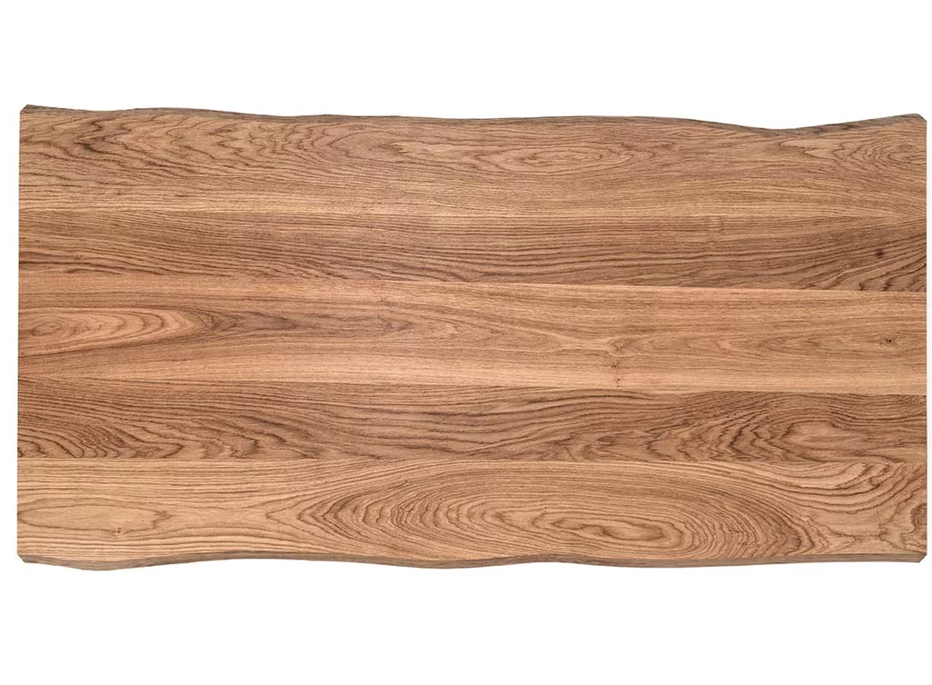 Massivholz Eiche Tischplatte mit Baumkanten nach Maß Massivholz Eiche Tischplatte mit Baumkanten nach Maß
