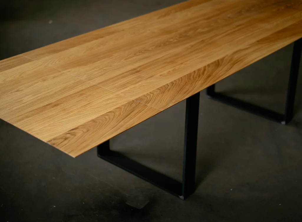 Ansteckplatte Tisch Massivholz Esstisch Eiche nach deinen Maßen gefertigt