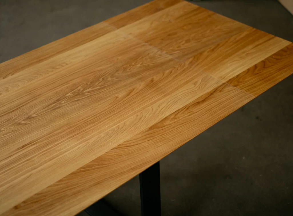 Detailansicht Tischerweiterung massive Eiche Astfrei